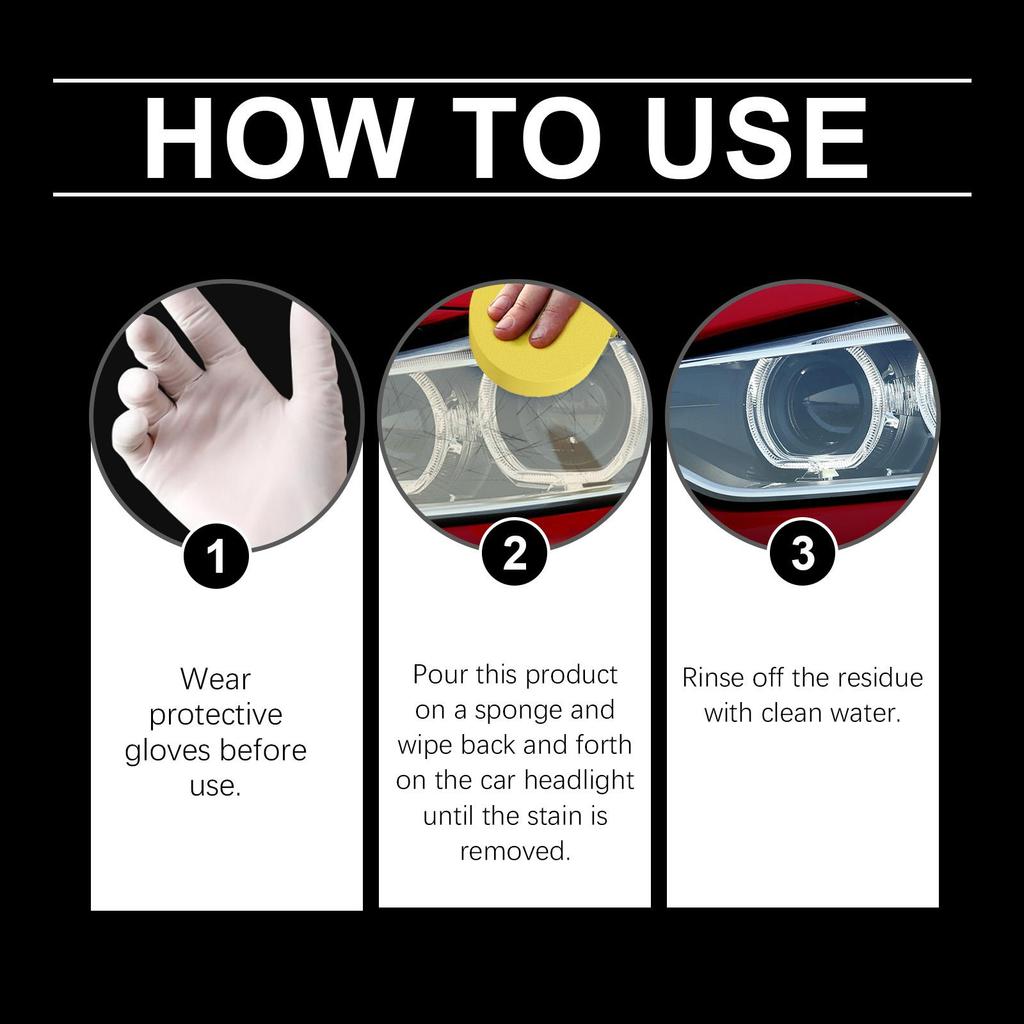 Homonth Car Headlight Repair Scratch Remover Cleaning Spray Coated Renovate 30ml