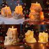 3D Christmas Cottage Tree House Candle Silicone Mold DIY Cute Xmas Ornaments Desk Decor Mould Making Tool