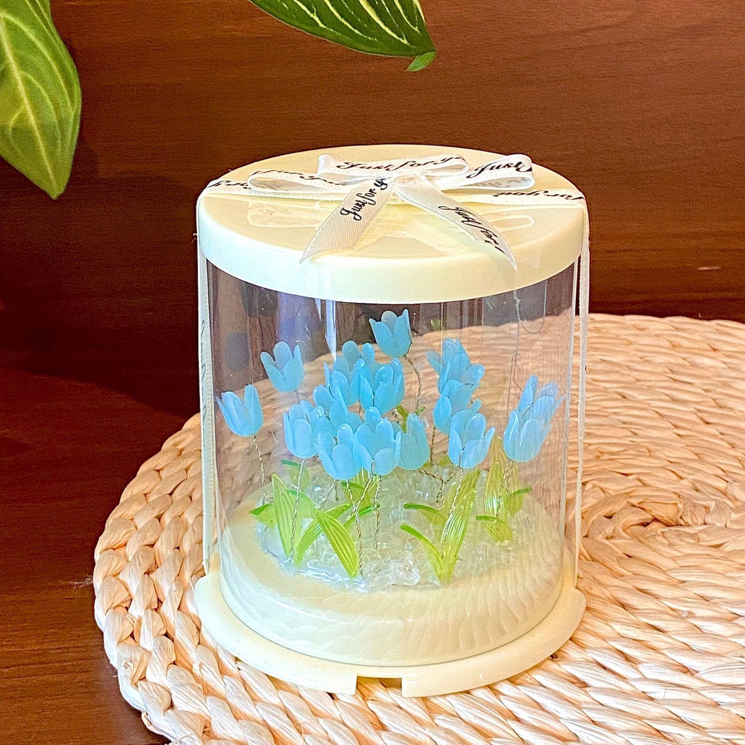 

Tulip Cake Box Night Light: Handmade DIY Birthday Party Favors & Small Gifts
