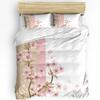 Oriole Peach Blossom Spring Bird Flower Duvet Cover Bed Bedding Set Home Quilt Cover Pillowcases Bedroom Bedding Set No Sheet