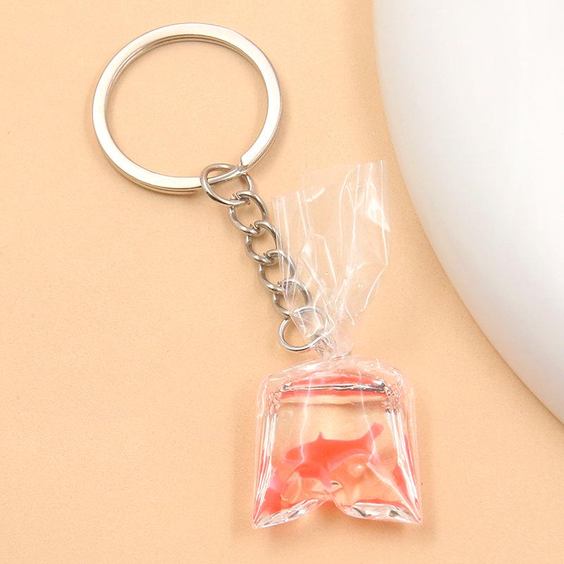 28 Styles 28x90mm DIY Transparent Resin Goldfish & Clownfish Keychain Pendant Ornaments