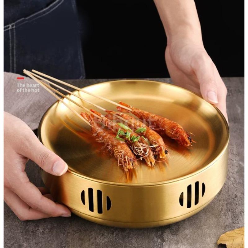 Barbecue Warming Stove Hot Skewer Magic Tool Commercial Dry Pot Stove Non Stick Barbecue Heater Alcohol Candle Heater Roasting