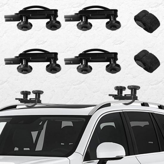 4PCS U-Shaped Roof Rack Mounting Brackets, Roof Rack Clamps for Securing Roof Bo