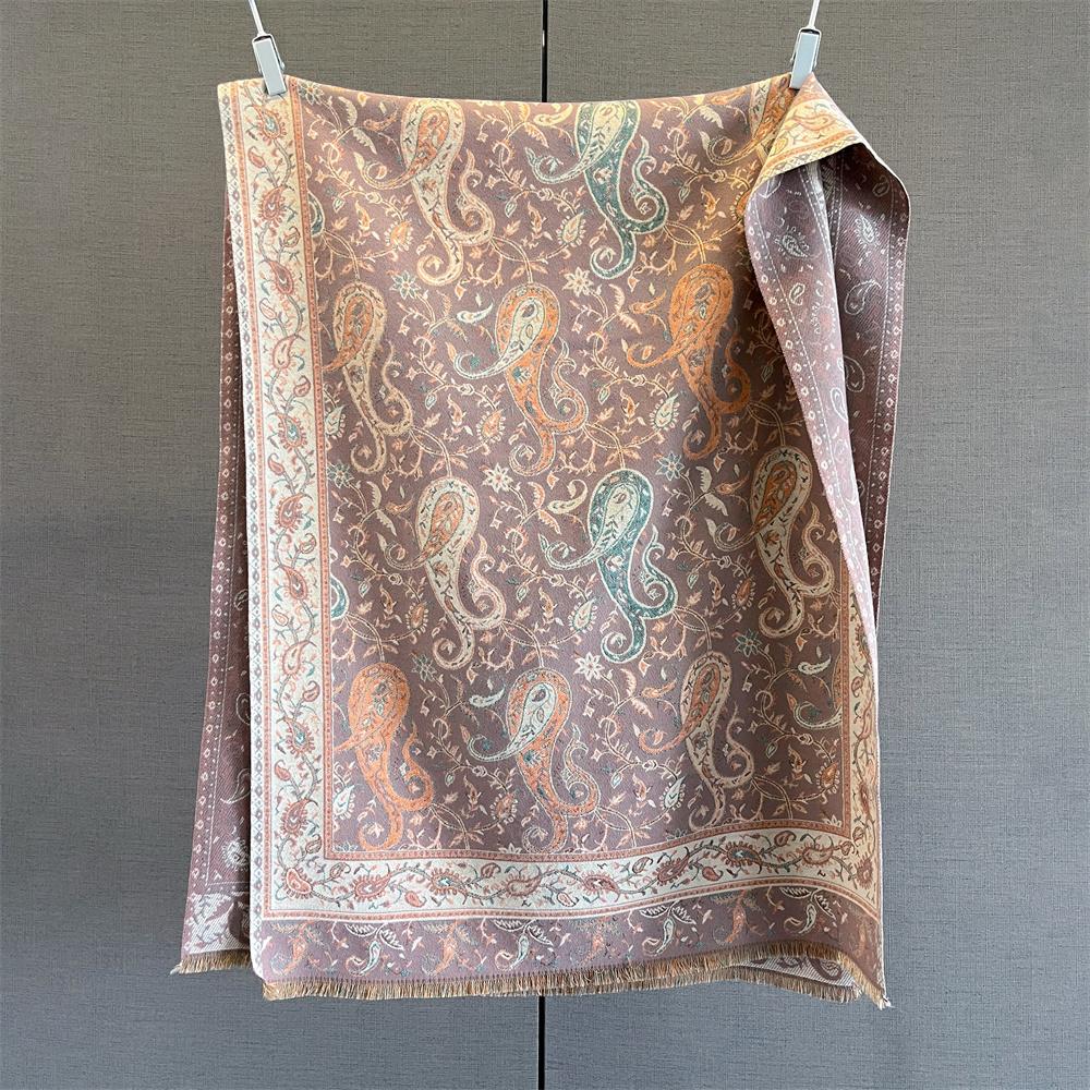 Warm Winter Cashmere Scarf Women Paisley Print Shawl Wrap Soft Pareo Elegant Poncho Femal Thick Warm Blanket Echarpe Pashmina