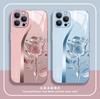 Japanese and Korean Style Metal Rose Tempered Glass Apple 16 Summer Mobile Phone Case Production Protective Case