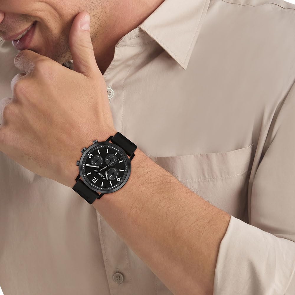 Watch GAUGE Black Dial Silicone Strap 25200461 [Calvin Klein] Men's [Authentic]