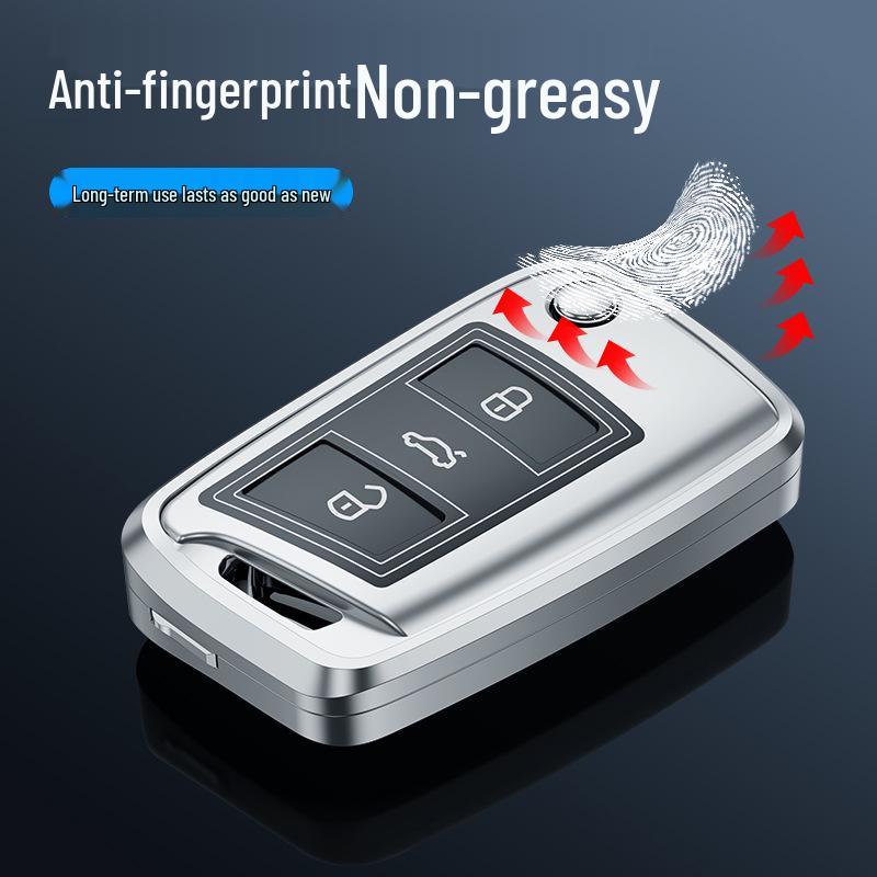 Volkswagen Car Key Case for Lavida, Bora, Tiguan, Santana, Sagitar, Polo, Jetta - Aluminum Alloy Cover