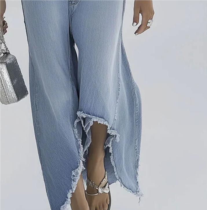 Loose Solid Color Denim Style Jumpsuits Women Single-Breasted Casual Autumn Winter Flare Sleeve Turn-Down Collar Playsuits