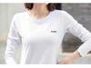 2022 Women's Spring Loose Round Neck Embroidered Crown Long Sleeve T-shirt