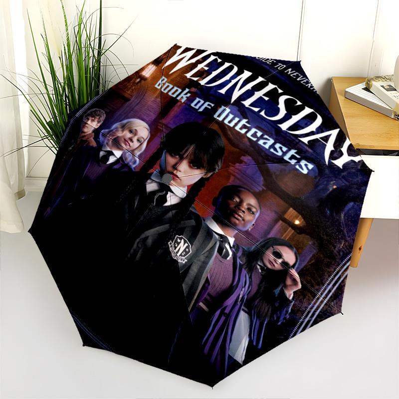Wednesday Outcast Book Folding Umbrella Travel Suitable For All Seasons Sun Umbrella Umbrella Light