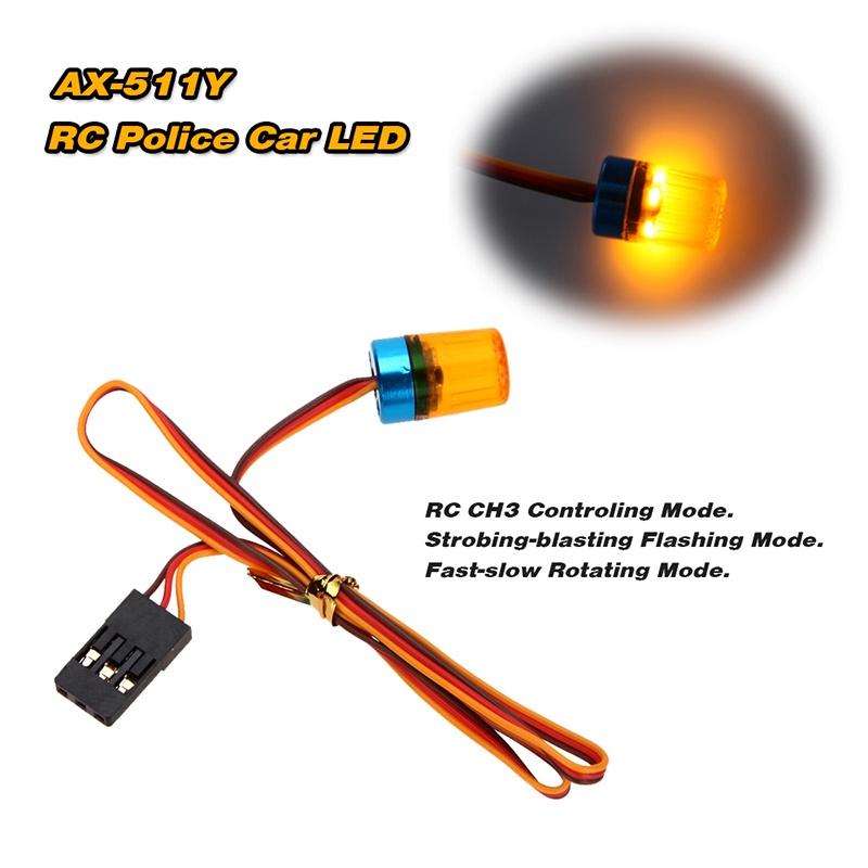 Faszinierendes 3-Farben-Blinkendes Rotierendes LED-Licht für 1/10 RC-Modellautos mit Aluminiumlegierungsbasis