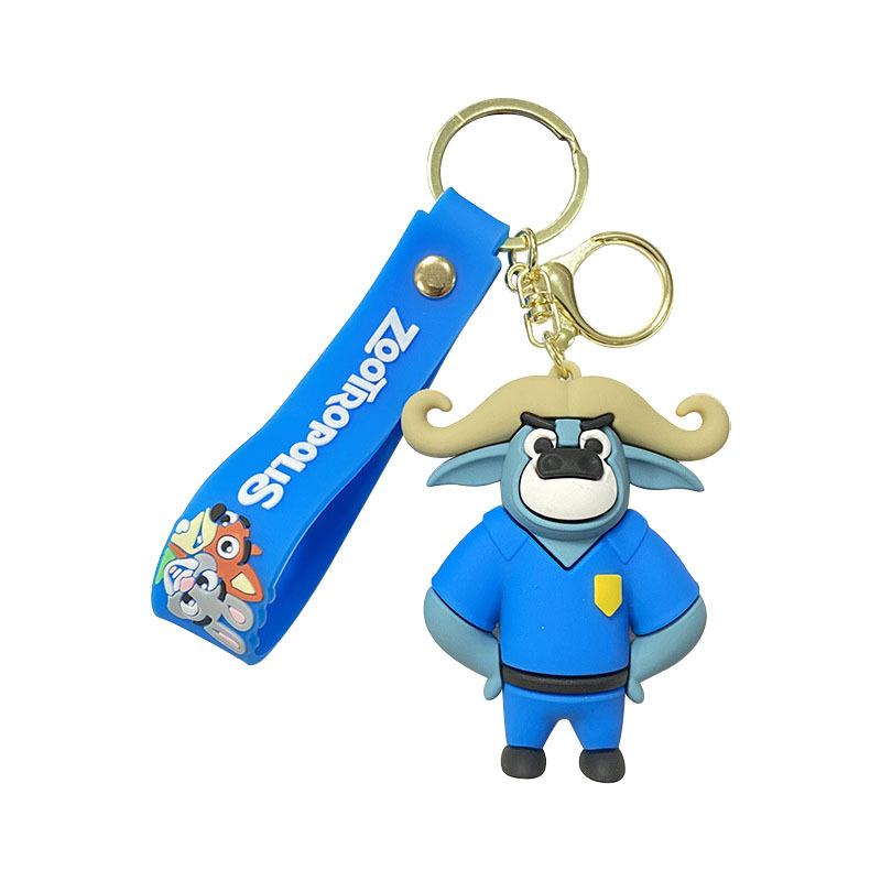 Cartoon Zootopia Keychain Cute Couple Bag Charm Car Keychain Promotional Gift