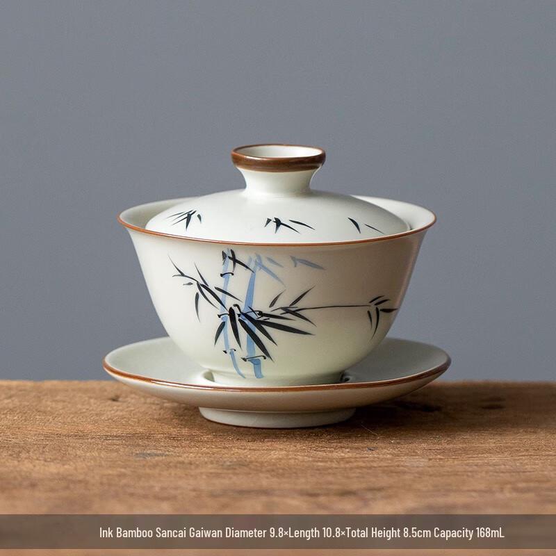 Taozhi Ceramic SanCai Gaiwan Teacup