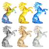 Crystal Horse Figurine 2026 Zodiac Horse Statue Home Desktop Bookshelf Office Ornament Horse Decor Feng Shui Bring Fortune