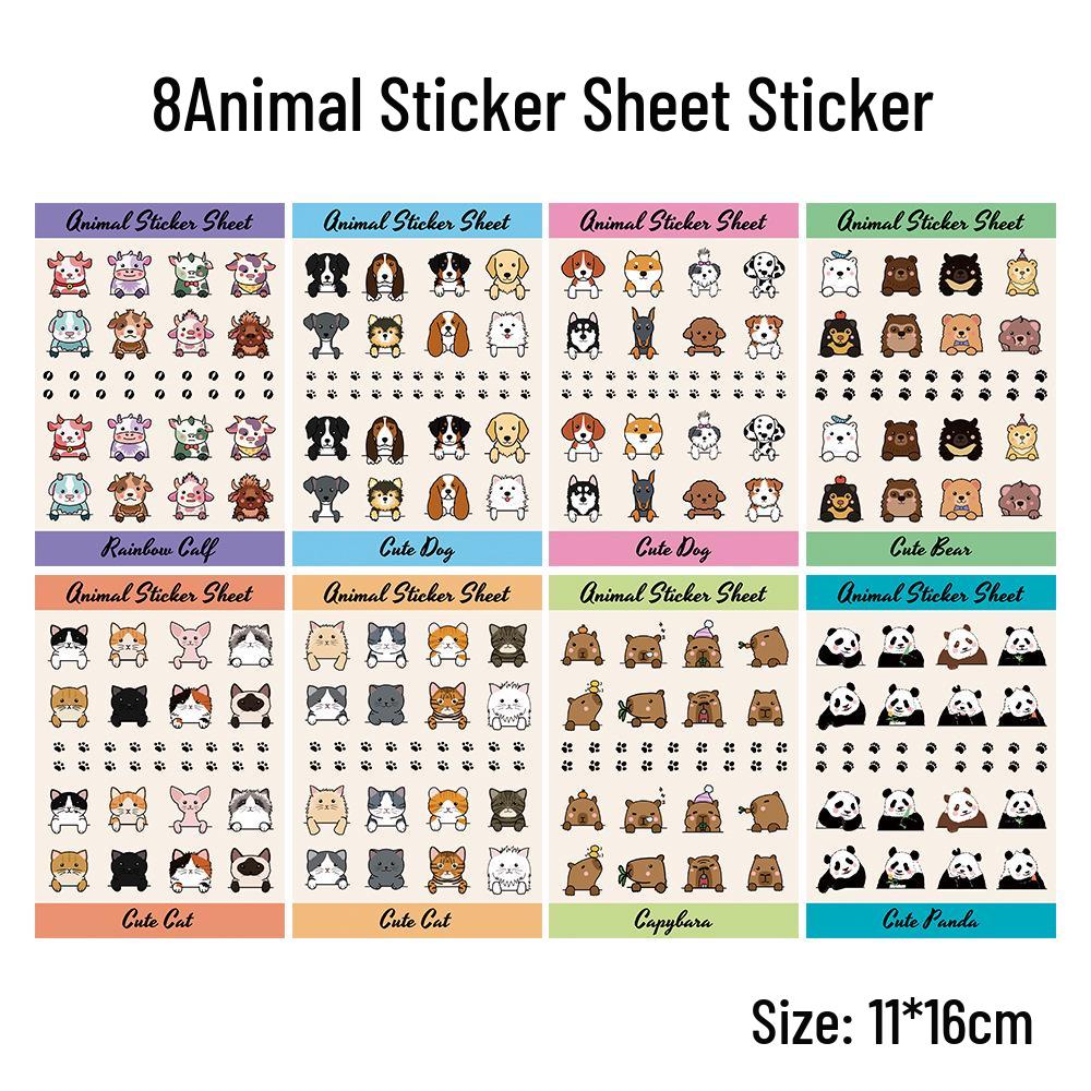 DIY Cute Animal Illustration Stickers for Phone Case - Thousand Layer Collection