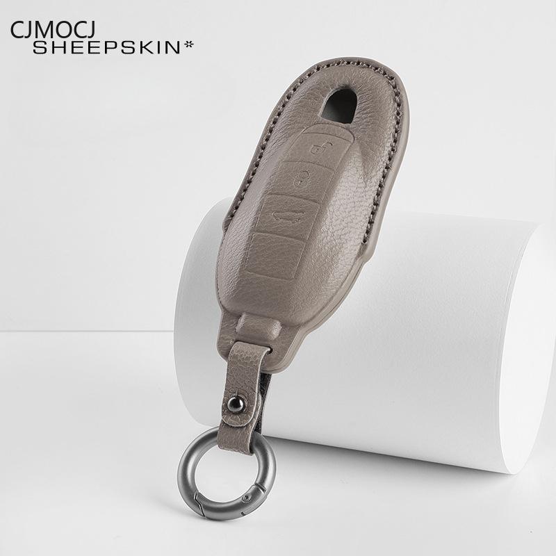 Key Case For Porsche Cayenne, Macan, 718, And Panamera - Premium Remote Key Cover Keybag Keychain