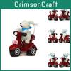 Cartoon Puppy Resin Motorcycle Planter Garden Ornament For Home Decor And Gift