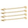 10pcs Stainless Steel Extension Chains with Lobster Clasps Connector Link Necklace Tail Making DIY Bracelet Accessories Supplies