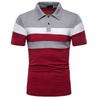 2025 Men's Color Block Turn-Down Collar Polo Shirt - Short Sleeve Fashion Edition