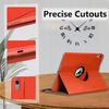 Protective Case - BOOLING - for iPad A16 (11 ") - Rotatable 360° - Orange - Synthetic Leather
