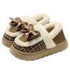 Schleife Baumwollpantoffeln Winter Cartoon Tasche und Baumwollmopp warme Plüsch rutschfeste weiche Sohle Baumwollpantoffeln