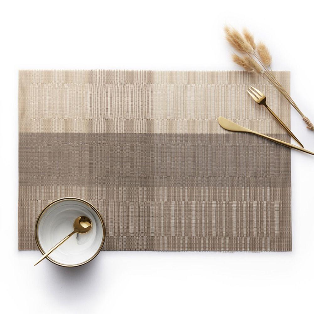 

2Pcs Vinyl PVC Weave Table Mats Waterproof Bowl Pad Coasters Placemats for Dining Table Home Style 4