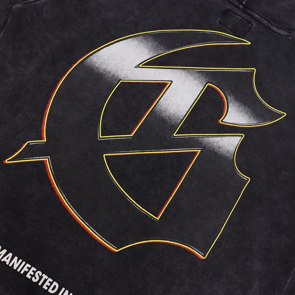 Godspeed Retro Skull Racer Hoodie - Washed-Out Street Rock Style