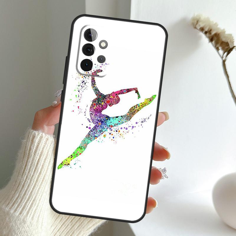 

Gymnastics Watercolor Printing Case For Samsung Galaxy A13 A33 A53 A06 A17 A56 A36 A26 A16 A15 A35 A55 A34 A54 A52 A12 A32 Samsung A56