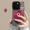 Oil painting small safflower iPhone17promax mobile phone case bracelet suitable for Apple 16promax flip fur 14 sets