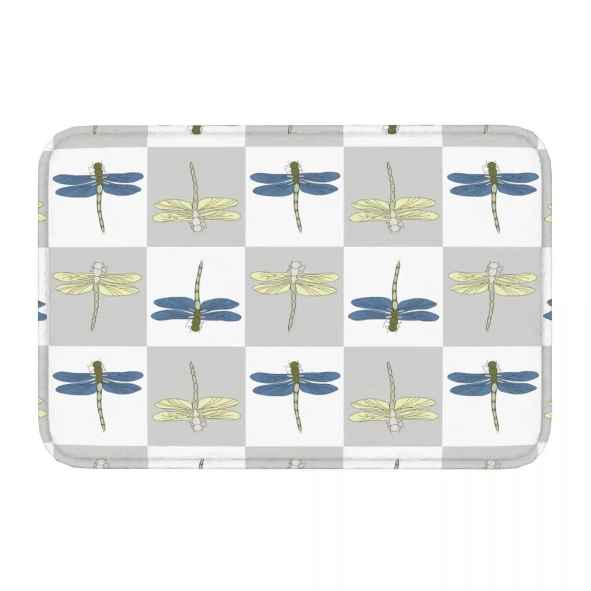 

Non-slip Doormat Dragonfly Grid Carpet Living Room Kitchen Mat Welcome Indoor Modern 40cmx60cm