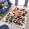 Spurs Football Team Retro Collage Print Area Rug Non‑Slip Rectangular Floor Mat Soccer Fan Gaming Room Home Decor