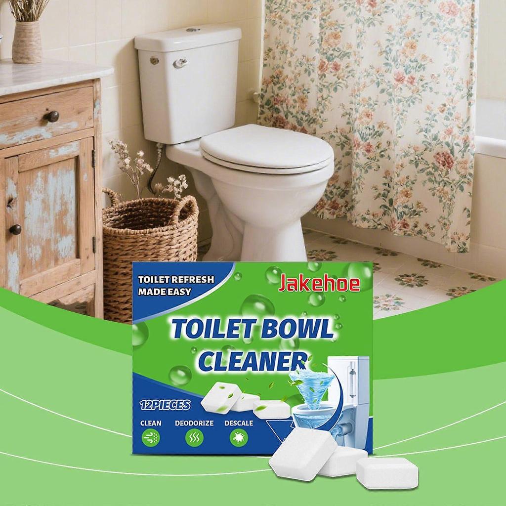 Toilet Cleaner Tablets for Everyday Household Use, Effectively Removing Odors, Scale, and Stubborn Stains from Toilets. Mint Flavor.