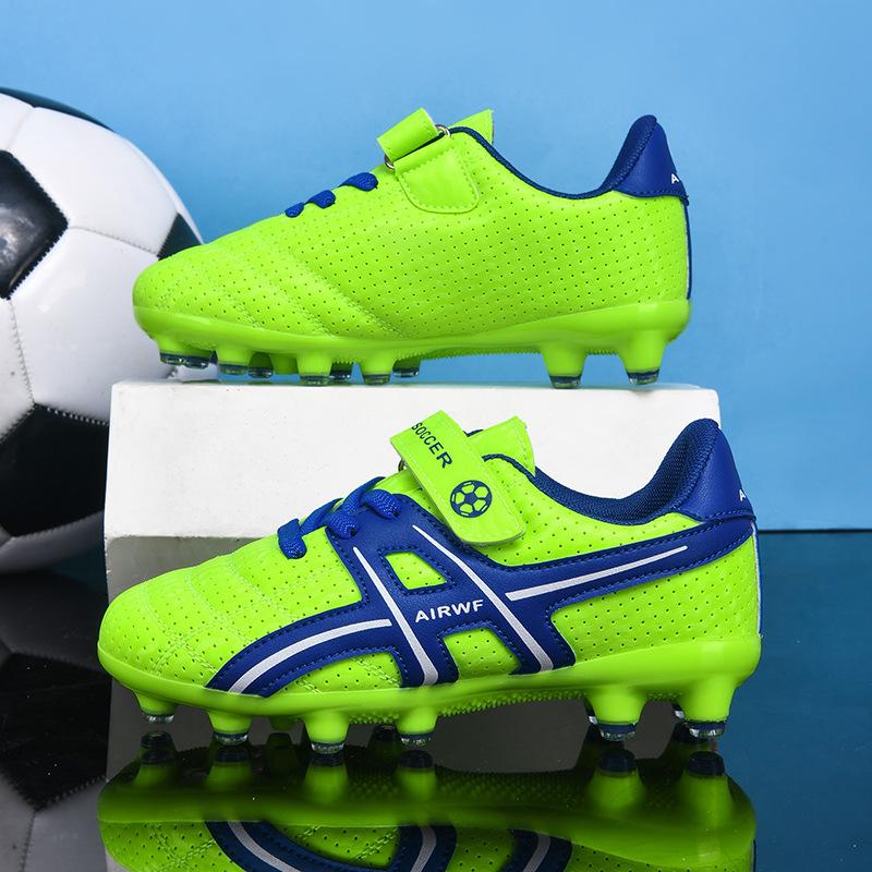 Velcro Children's Football Shoes Spiked Broken Nails Boys' Shoes Girls' Shoes Elementary School Students Game Training Sports Shoes