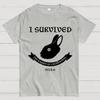 I Survived The Rabbit Of Caerbannog 932A.D Unisex 100% Cotton Summer Casual Cool Loose T-Shirt
