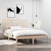 Vidaxl Bed Frame, Solid Wood, 135X190 Cm, Double