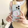 Broken Flower Small Butterfly Flower Magnetic Suction Bracket 16promax Is Suitable for Apple 15promax/14pro Mobile Phone Case 13.