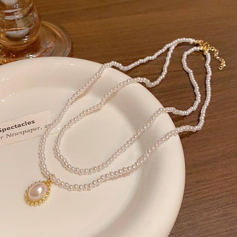 

Корейское ожерелье из барочного жемчуга высокого класса - Легкая роскошь, бисерная цепочка на ключицу для женщин