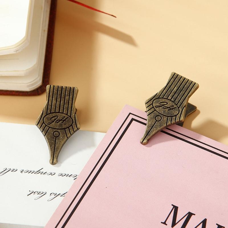2Pcs Antique Note Paper Clip Journaling Page Clip For Book Notebook Journal Planner Documents Receipt Organization