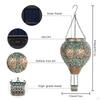 Outdoor Solar Air Balloon Hanging Lantern Hollow Pattern Handmade Portable Ornamental for Women