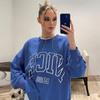 Sweatshirt Women Oversized Pullovers Heart Printed Sweatshirts  Long Sleeve Tops 2022 Spring Autumn Casual Loose O-neck