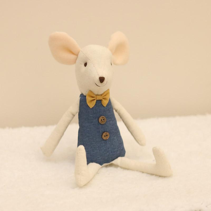 Bambole di peluche Animali di peluche Cartoni animati Giocattoli per bambini per bambine Regalo di compleanno Natale famiglia di topi casa delle bambole