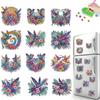 12Pcs Diamond Painting Kits Rhinestone Refrigerator Gem Crafts Diamond Art Magnets Refrigerator Magnet for Decor Gift