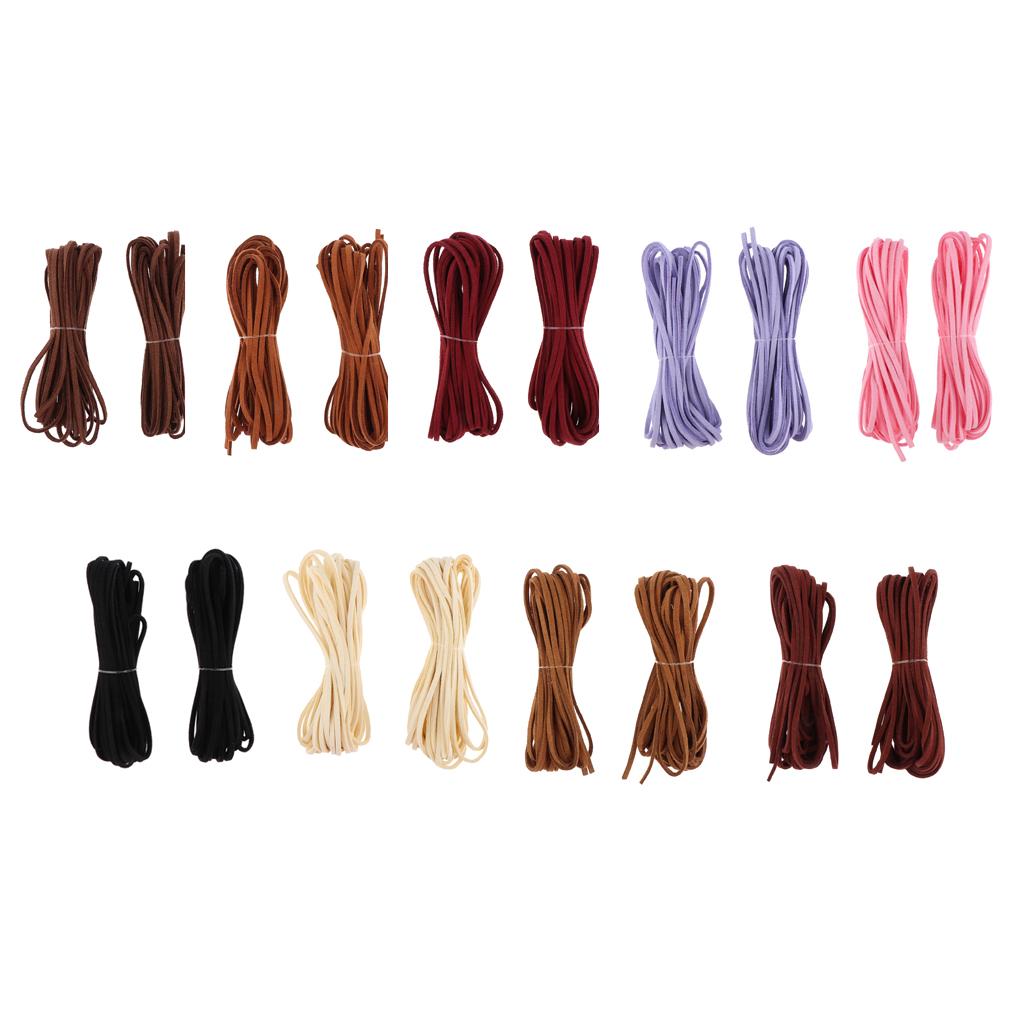 Suede Leather String for Jewelry Making Flat Artificial Leather Cord 5m Thread DIY Bracelet Necklace Accessory Supplies