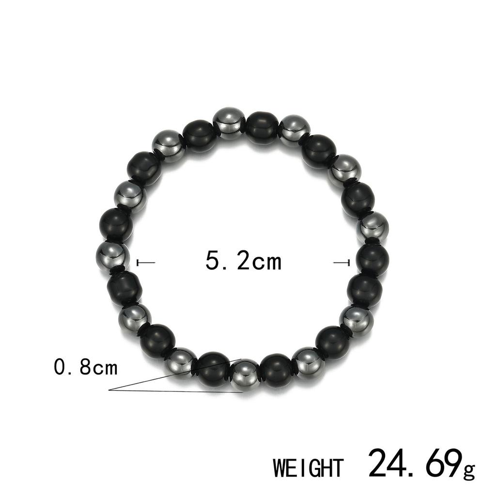Handmade Beaded Elastic Bracelet, Personalized Obsidian Single Circle Women'S Jewelry