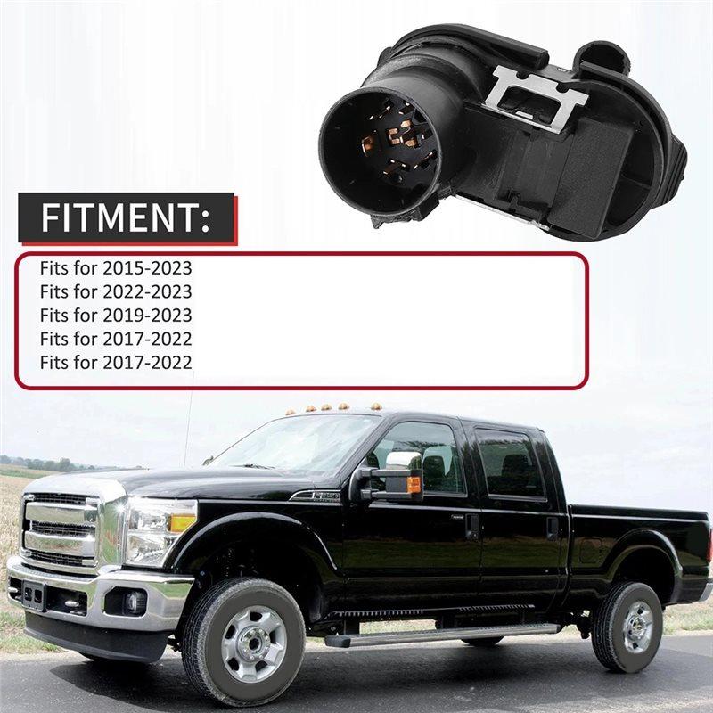 For Ford F150 F250 F350 2015- Compatible Trailer Brake Harness 7-Pin Round/4-Pin Flat Plug Connector FU5Z-14489-A For Towing