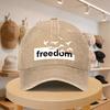 Mens Baseball Cap with Freedom Flying Bird Pattern Fashionable Casual Hat Adjustable for Spring and Autumn Outings Travel