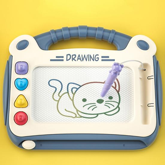 Magnetic Graffiti Board with 4 Different Pattern Stamps Erase Drawings Easily Anti-Lost