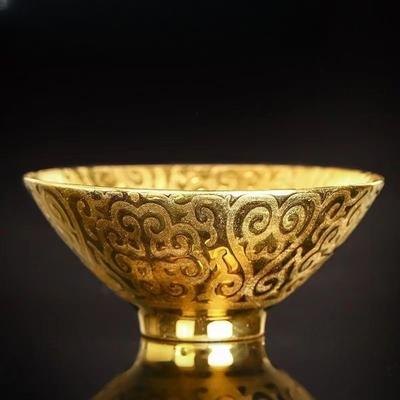 Gilt Tealight Doohickey Gold Cup Tea Bowl Gilt Craft Ceramic Cups
