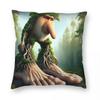 Tung Tung Tung Sahur Meme Italiano Brainrot Federa Stampa Poliestere Copricuscino Decorativo Copricuscino da Lancio