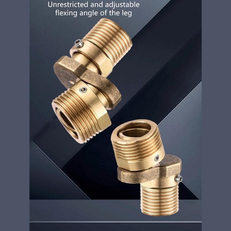 Wall Mounted Angle Adjustment Shower Faucet Adapter 360 Degree Rotating Adjustable Leg Copper Angled Curved Foot